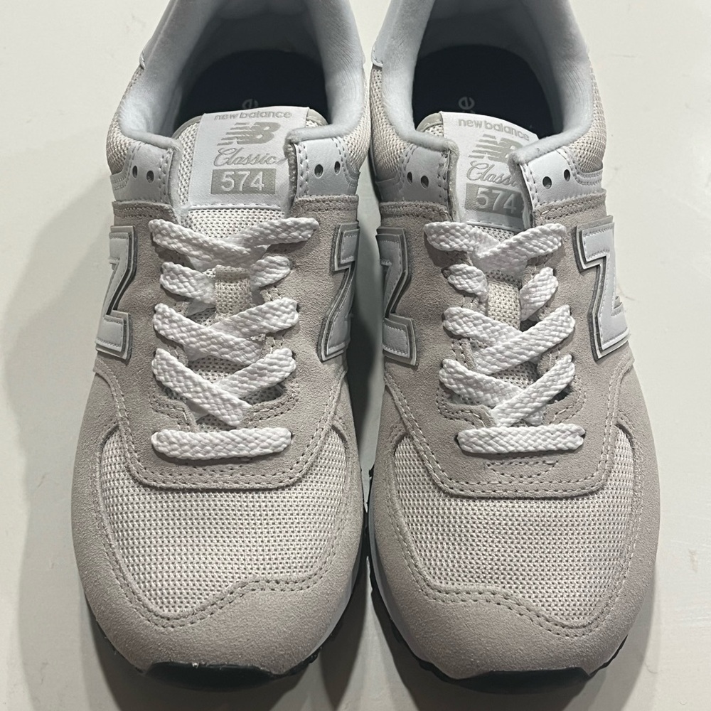 New Balance Gray Sneakers Mesh Suede Casual 574